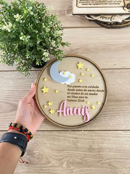 Artículo de decoración de bebé con texto personalizado