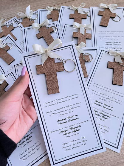 Invitación para bautizo personalizada en Santo Domingo - Felt Craft RD