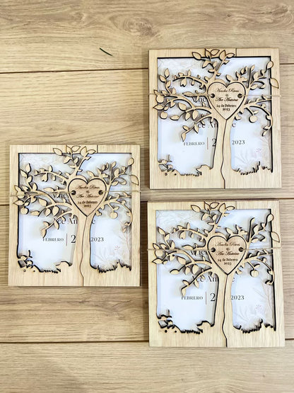 Invitación para boda personalizada de madera en Santo Domingo