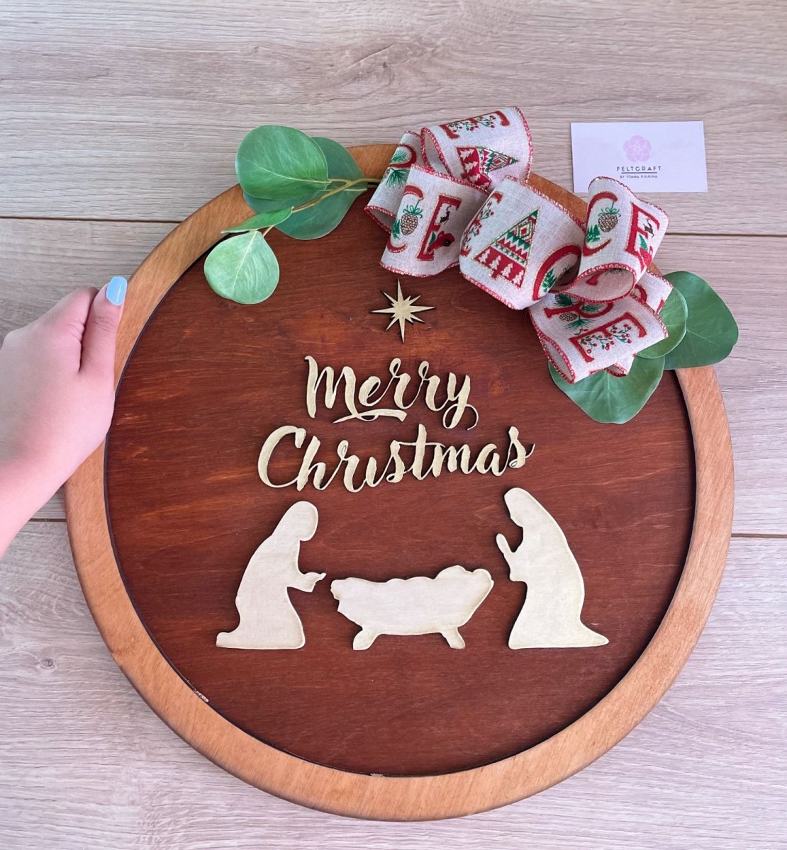 Merry Christmas Familiar Navidad - Felt Craft RD