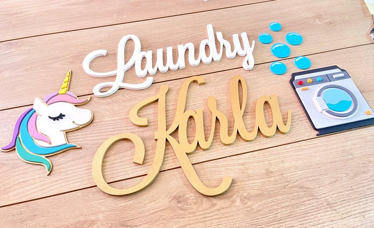 Letra de madera personalizada para pared de bebé