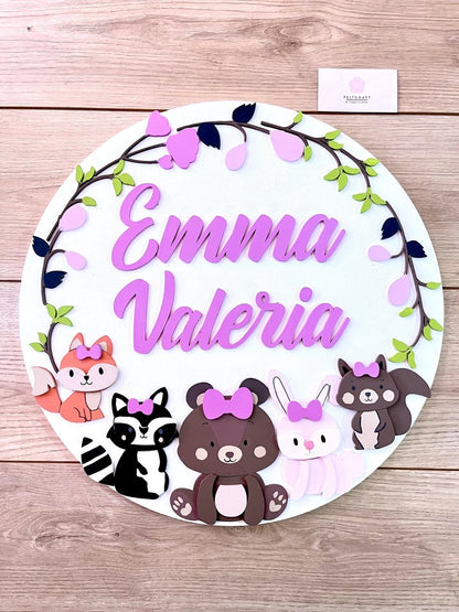 Safari nursery decor Safari Baby Animals Team Baby Boy Wall Hanging - Felt Craft RD