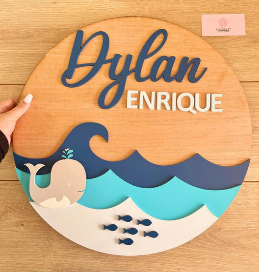 Sea & Whale Boy Wall Hanging - Felt Craft RD