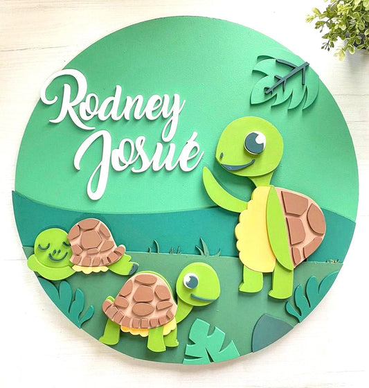 Turtle Baby boy mobile hanger - Felt Craft RD