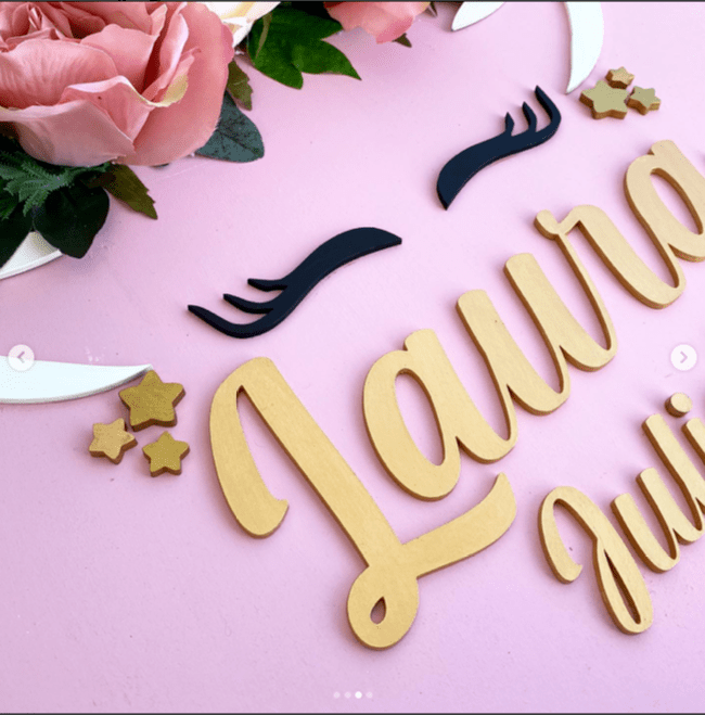 Unicorn and flowers Baby Girl Wall Hanging - Felt Craft RD