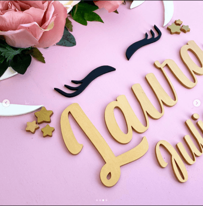 Unicorn and flowers Baby Girl Wall Hanging - Felt Craft RD