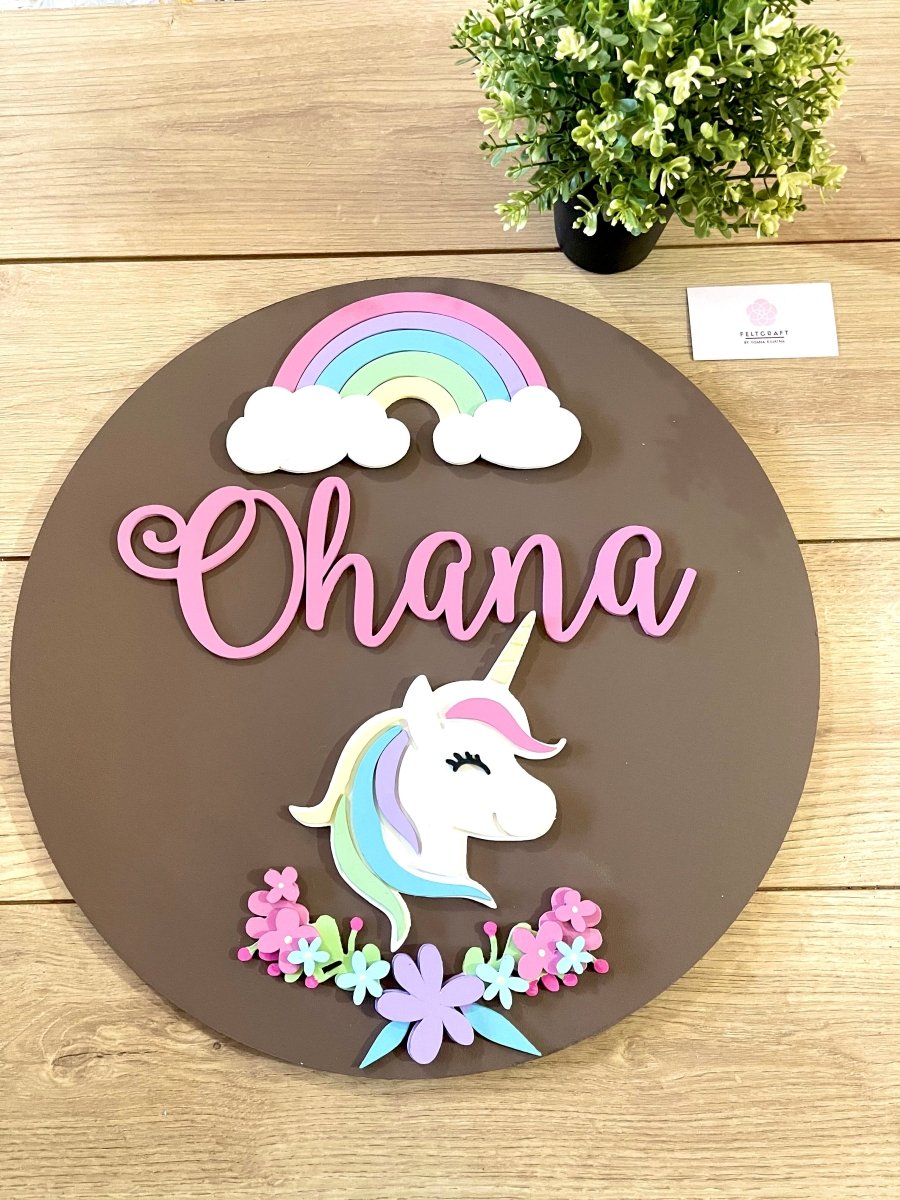 Unicorn Magic Baby Girl Mobile Hanger - Felt Craft RD
